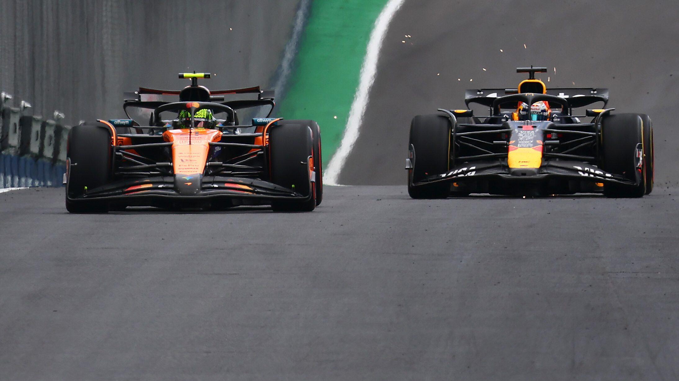 Verstappen Norris race Brazil