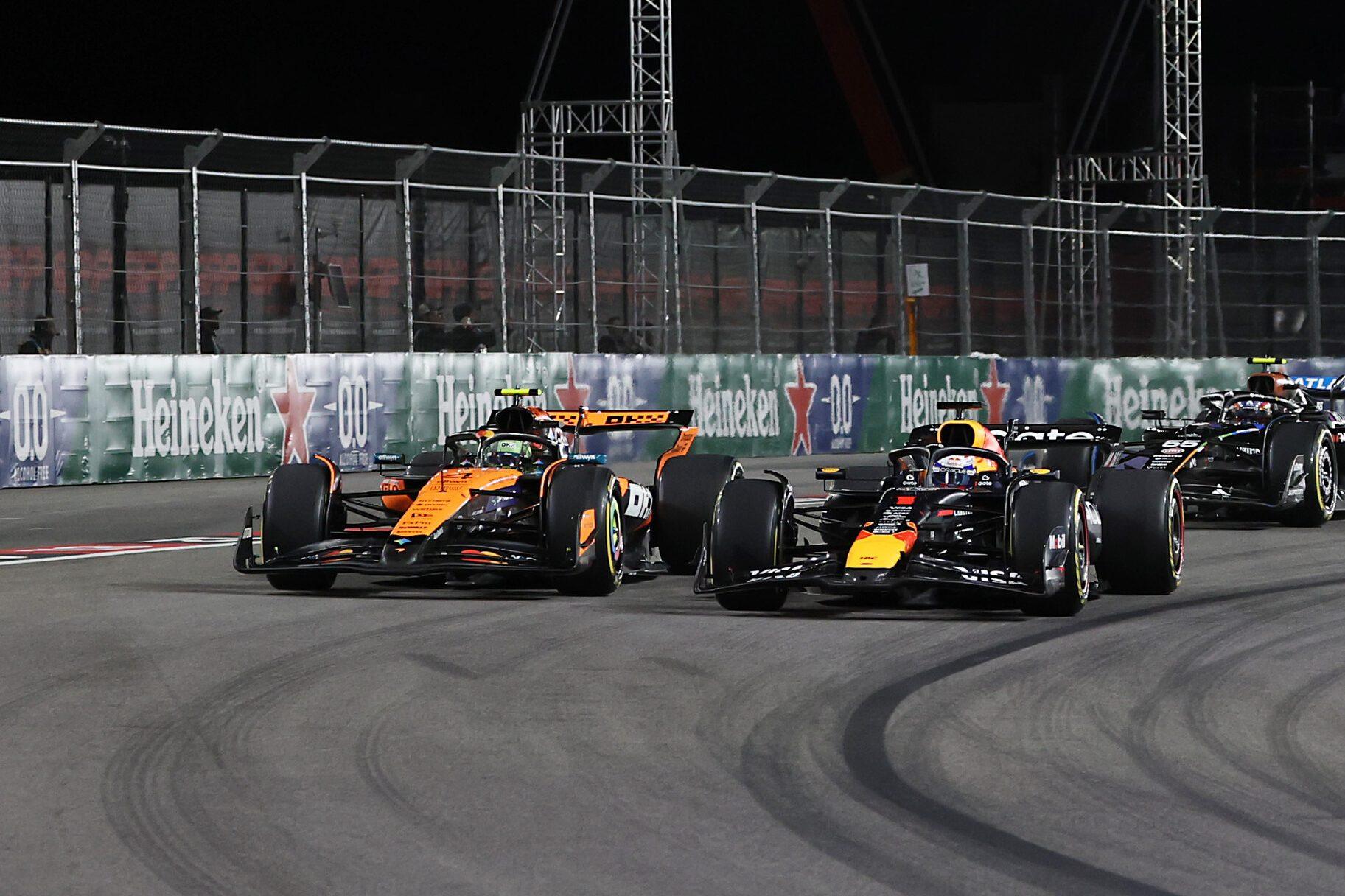Verstappen Norris Las Vegas start
