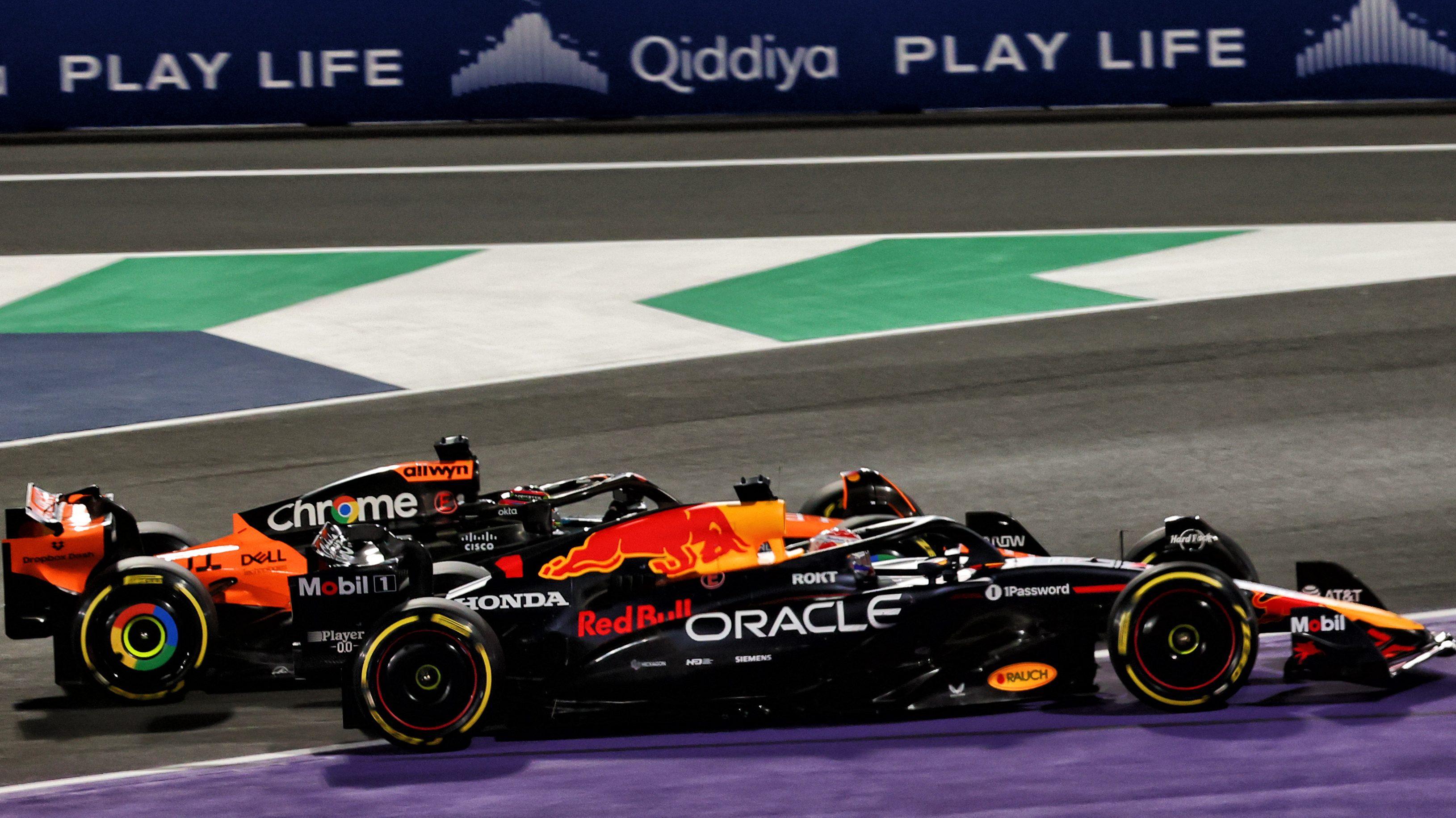 Verstappen Piastri start incident Jeddah