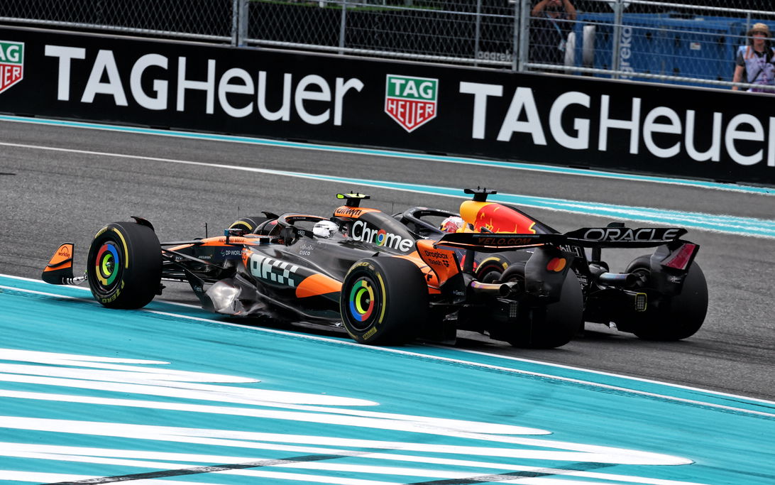 Verstappen Norris race Miami