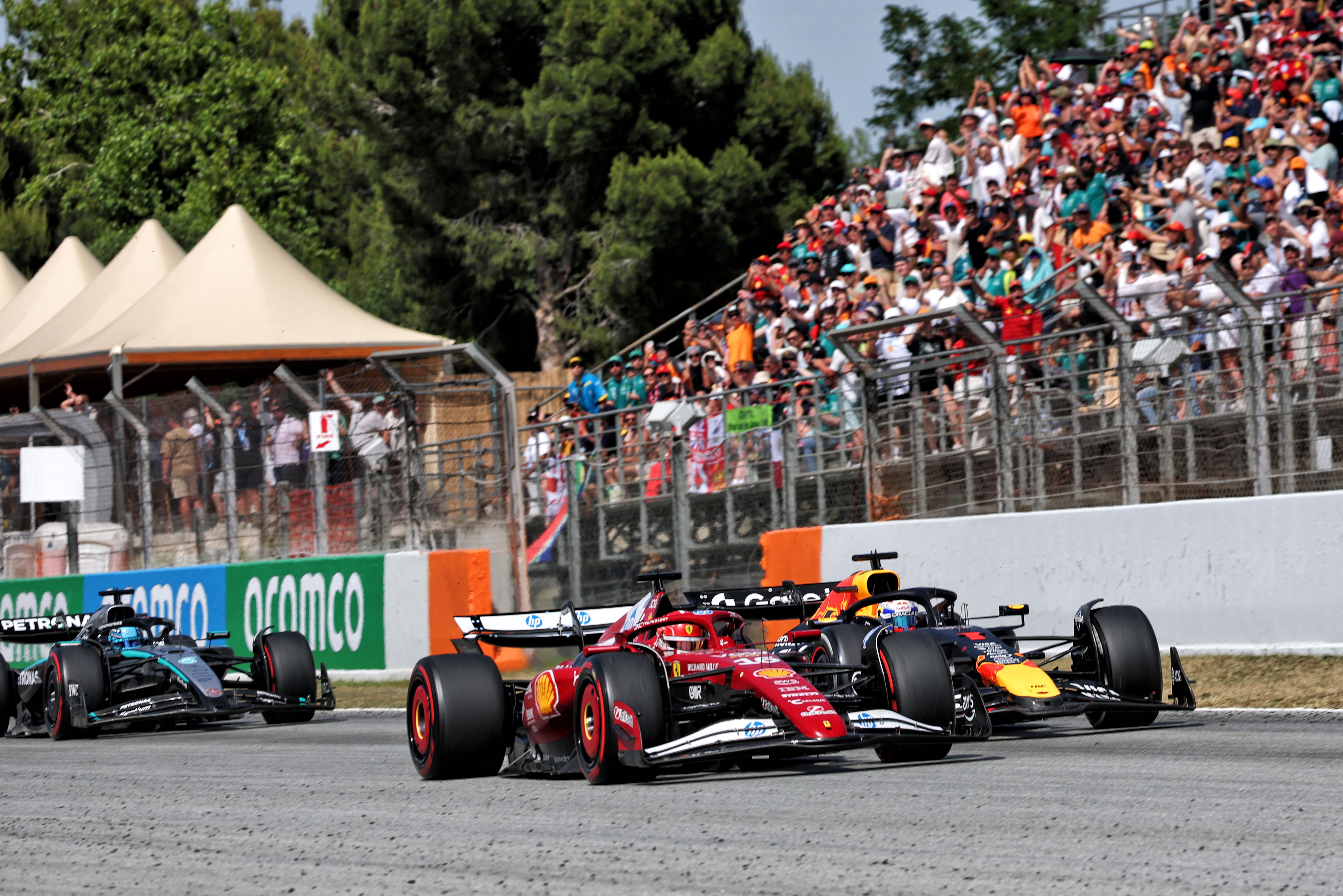 Verstappen Spain Leclerc