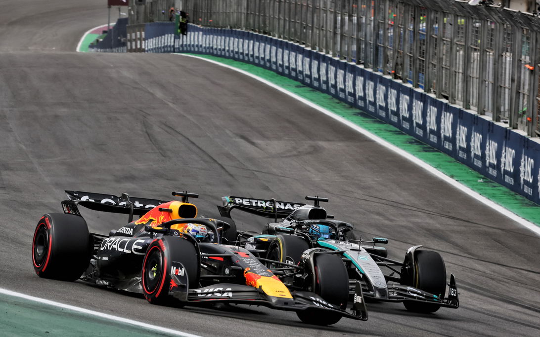 Verstappen Russell Brazil