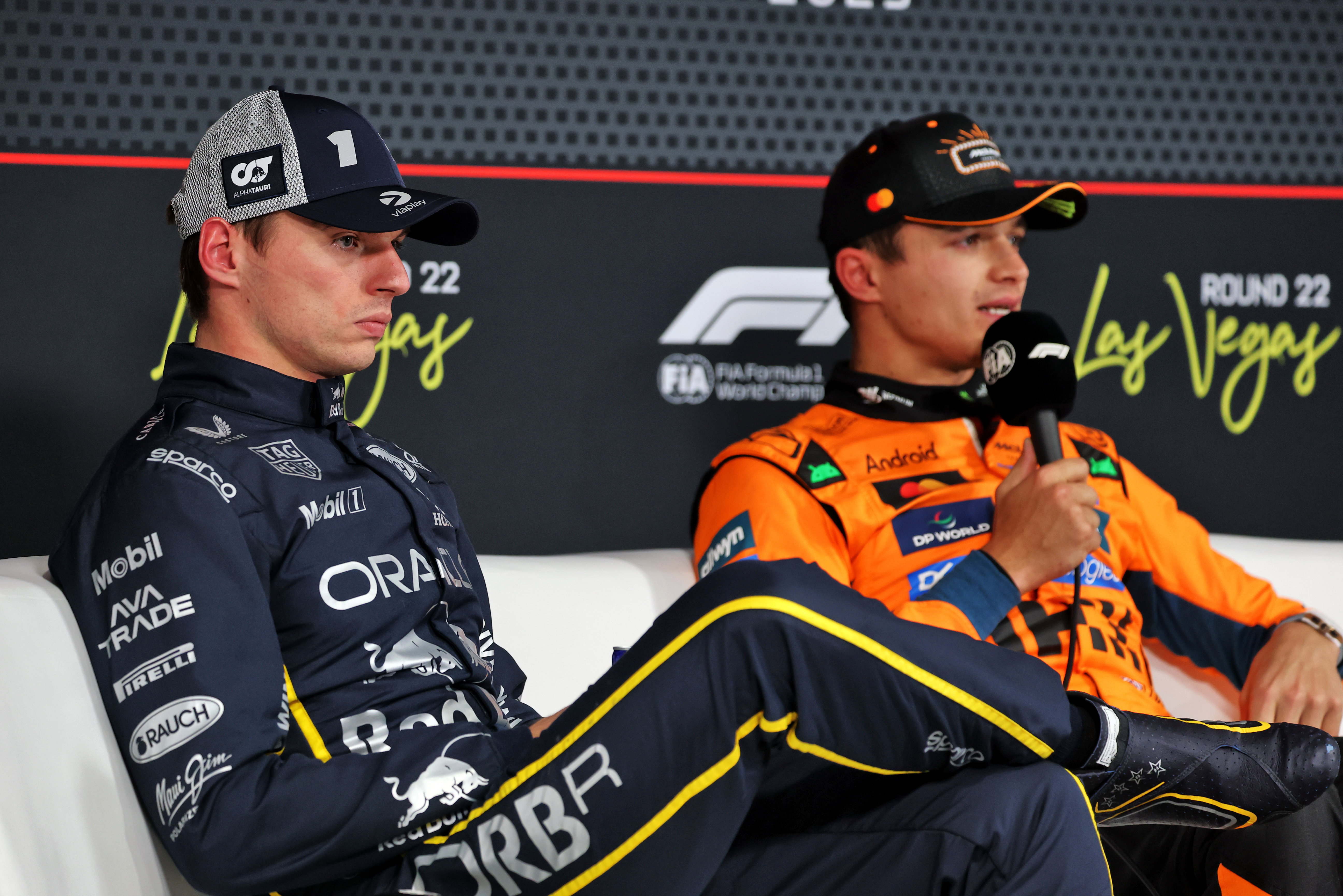 Verstappen Norris Las Vegas Q Presser