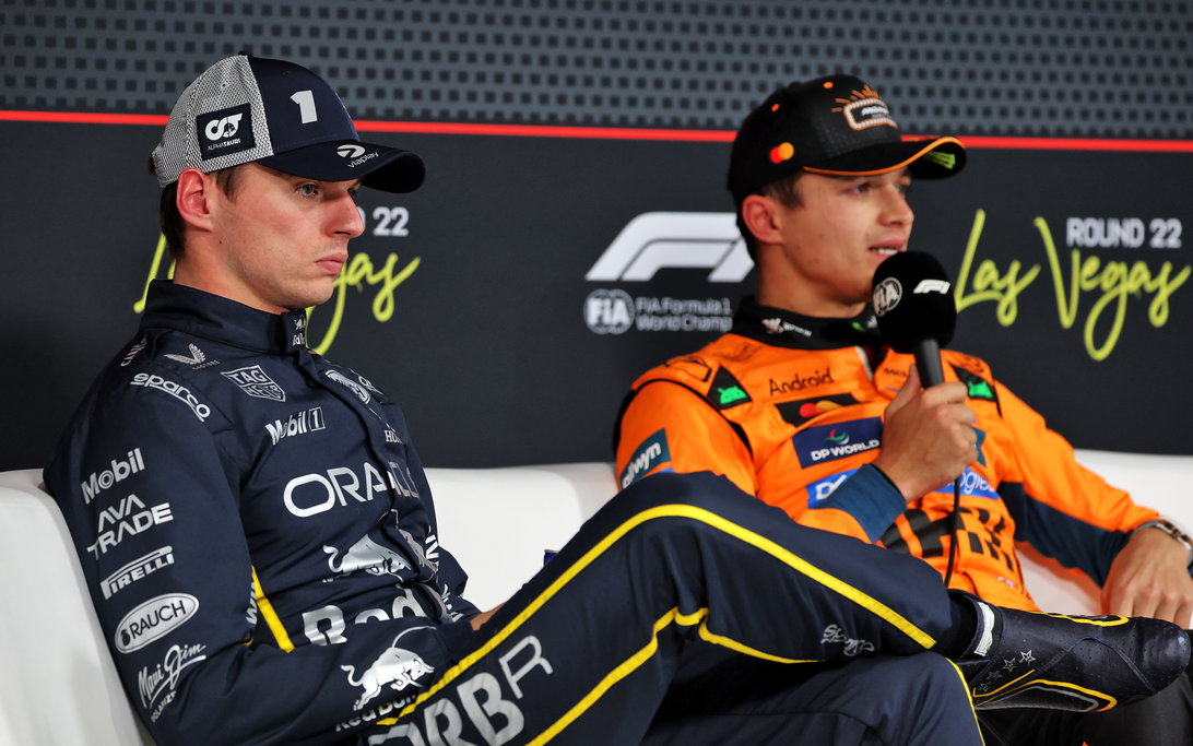 Verstappen Norris Las Vegas Q Presser