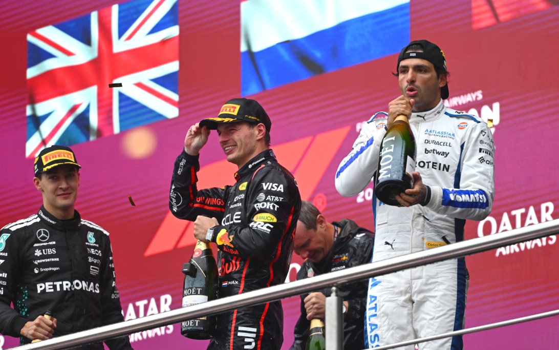 Russell Verstappen Sainz Baku