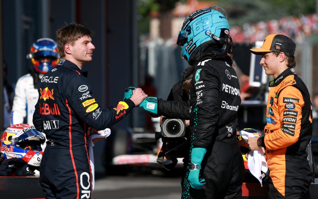 Verstappen Russell Q Imola