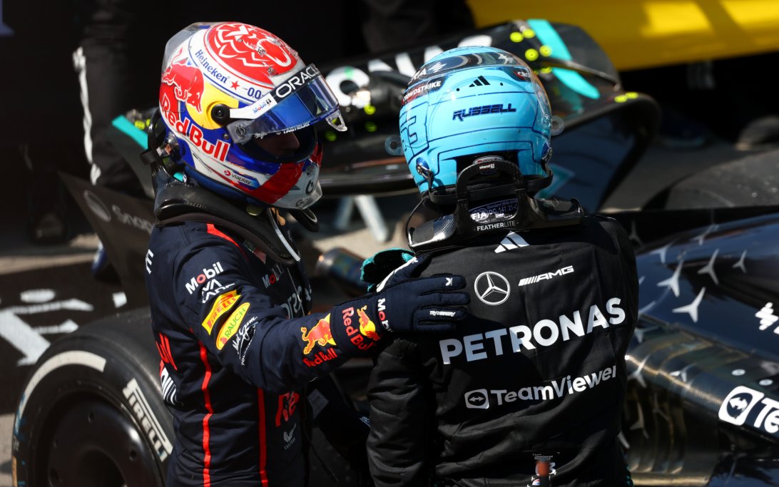 Verstappen Russell Canada race