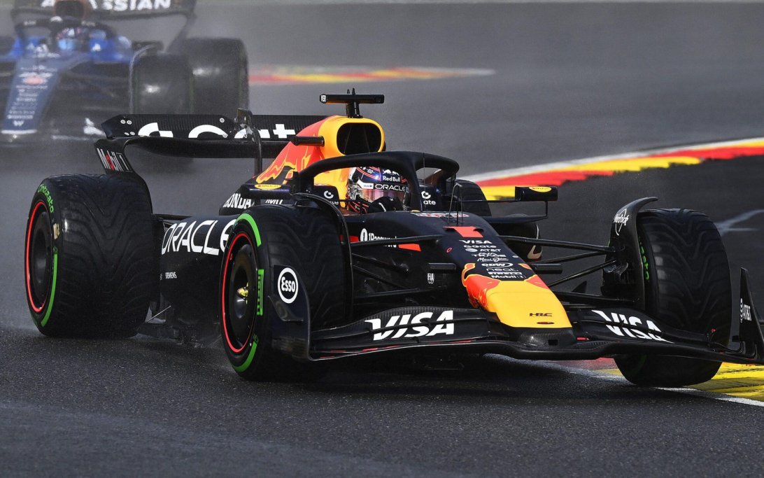 Verstappen race Belgium wet