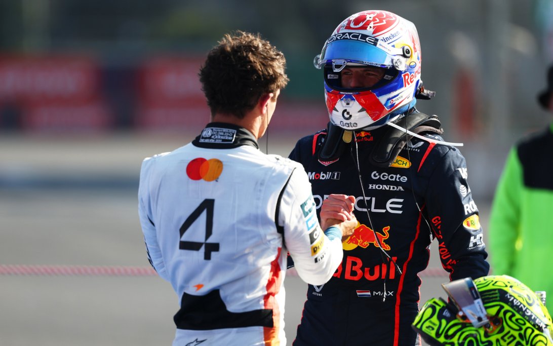 Verstappen Norris race Mexico