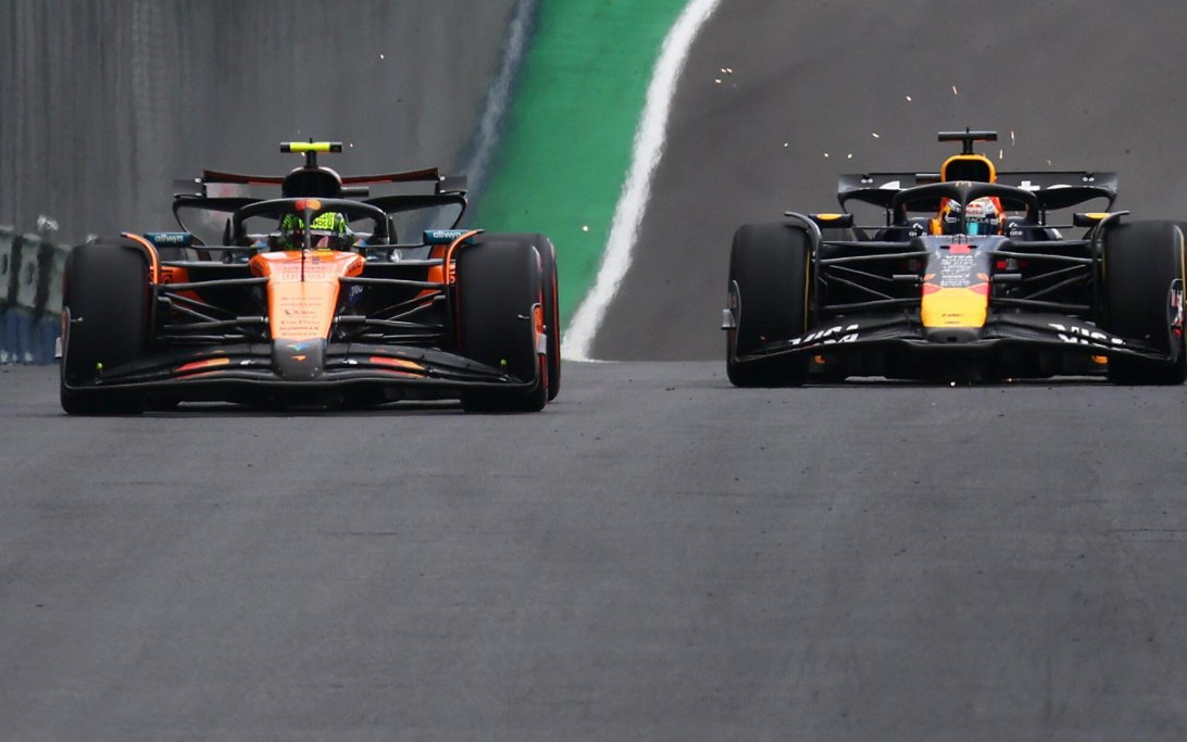 Verstappen Norris race Brazil