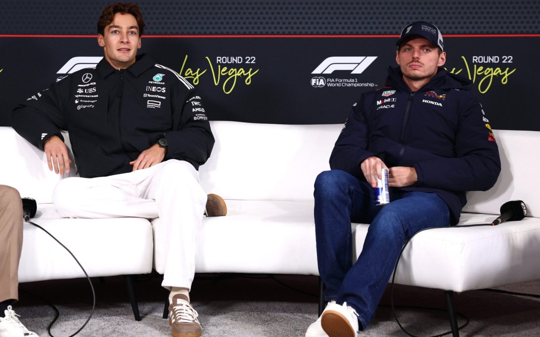 Verstappen Russell Vegas Thursday