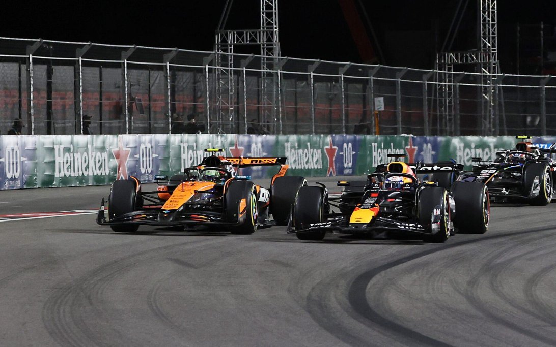 Verstappen Norris Las Vegas start