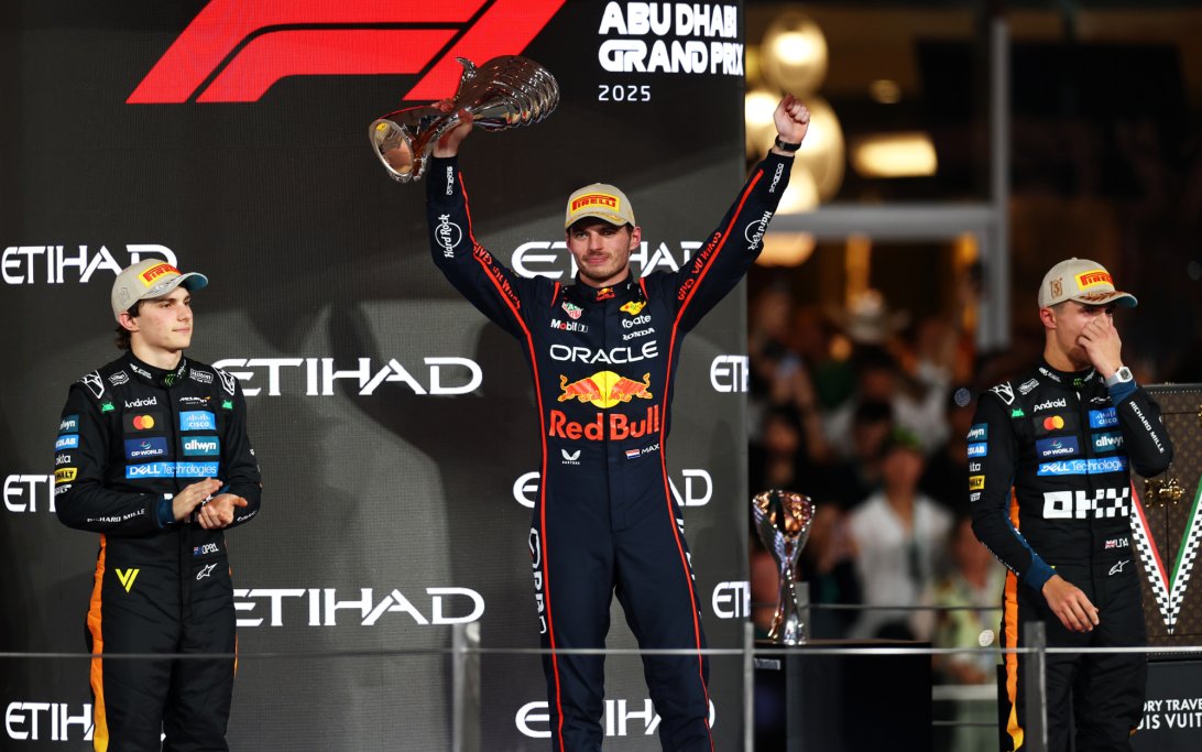 Verstappen podium Abu Dhabi