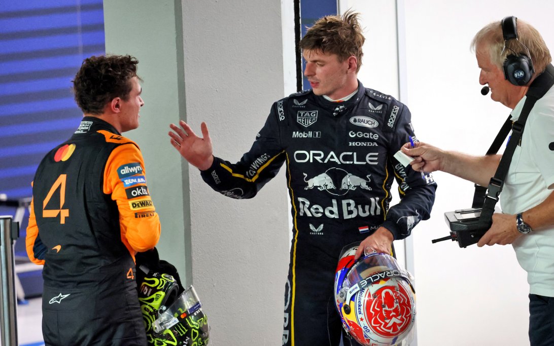 Verstappen Norris Post race Sin