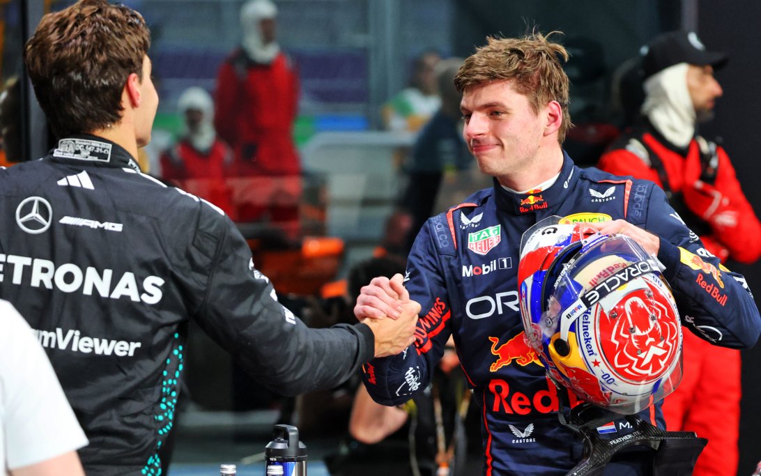 Verstappen Jeddah Russell