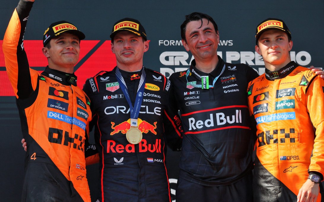 Verstappen Piastri Norris podium Imola
