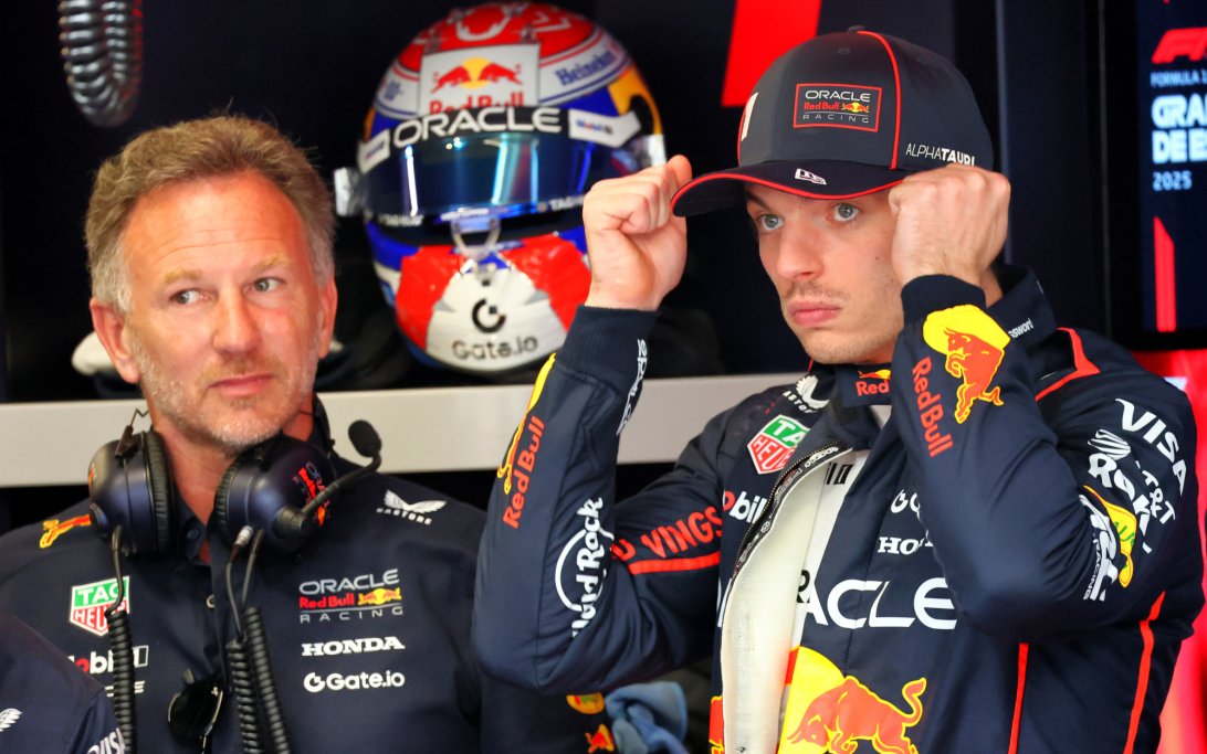 Verstappen Horner Spain FP3