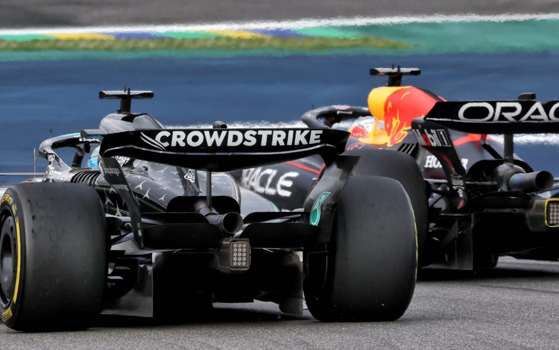 Verstappen Russell Brazil