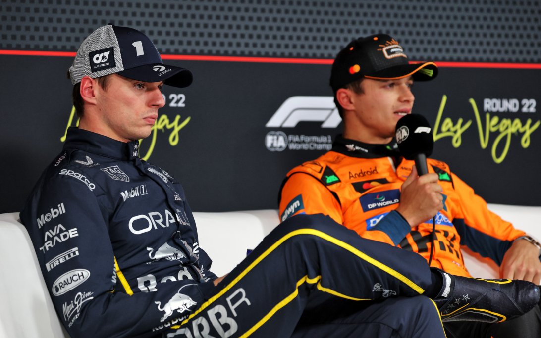 Verstappen Norris Las Vegas Q Presser