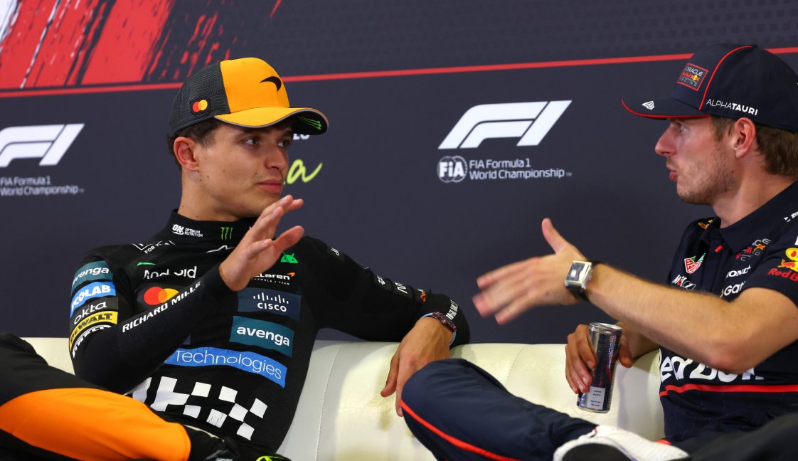 Verstappen Norris Monza presser race