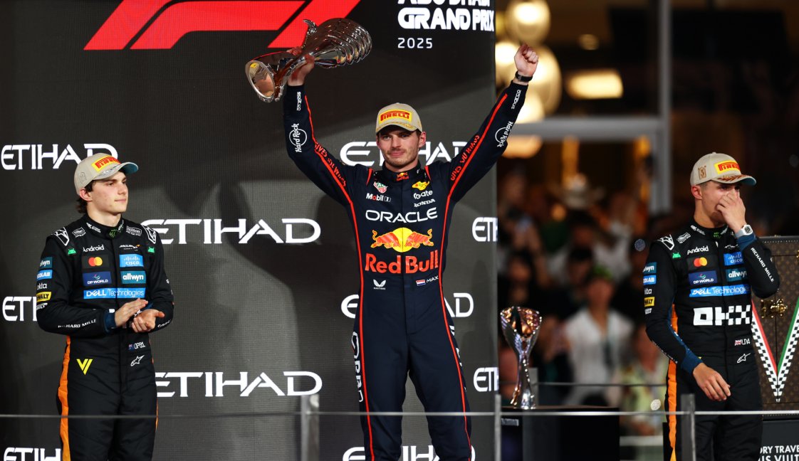 Verstappen podium Abu Dhabi