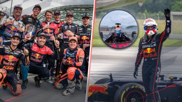Max Verstappen fights for victory in spectacular Red Bull race