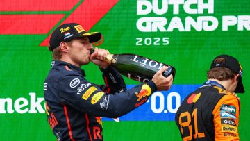 Verstappen en Norris dollen over riskante inhaalactie: "Ik hoopte dat je..."