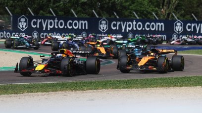 Verstappen Piastri race start Imola