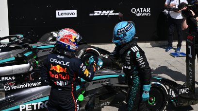 Verstappen Russell Canaca race