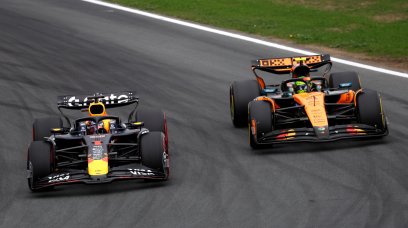 Verstappen Norris race Zandvoort