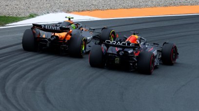 Verstappen Norris race Zandvoort