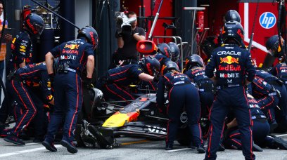 Verstappen pitstop race Zandvoort