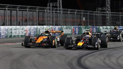 Verstappen Norris Las Vegas start