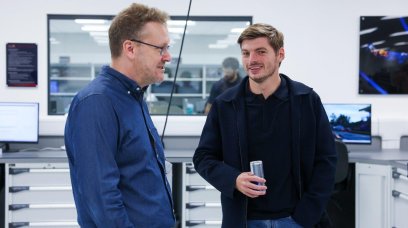 Verstappen visit Red Bull Technology Campus