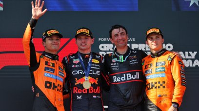 Verstappen Piastri Norris podium Imola