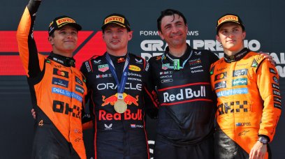 Verstappen Piastri Norris podium Imola
