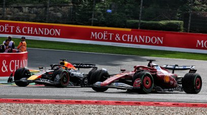 Verstappen Leclerc race Belgium wet