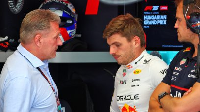 Max + Jos Verstappen Hungary FP2