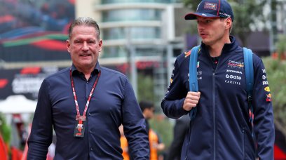 Max and Jos Verstappen Baku Saturday