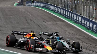 Verstappen Russell Brazil