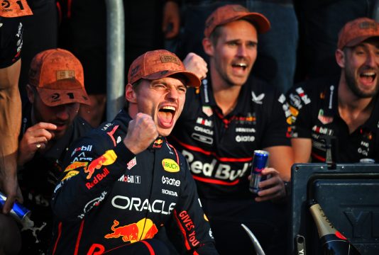 Verstappen celebrating win Austin