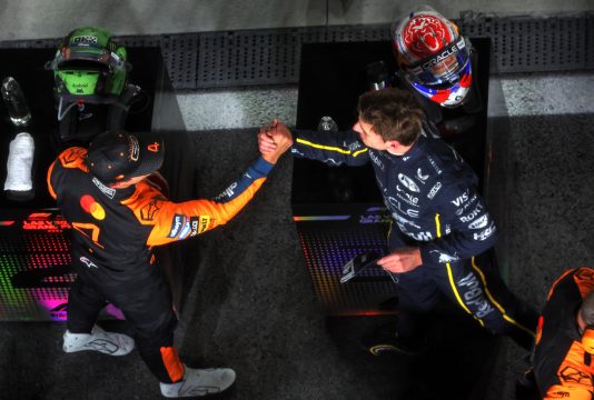 Verstappen Norris race Las Vegas