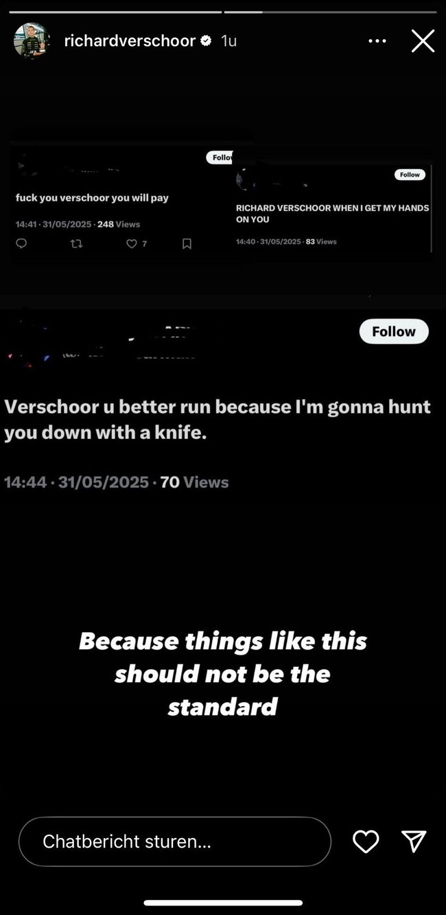 © Instagram Stories Richard Verschoor