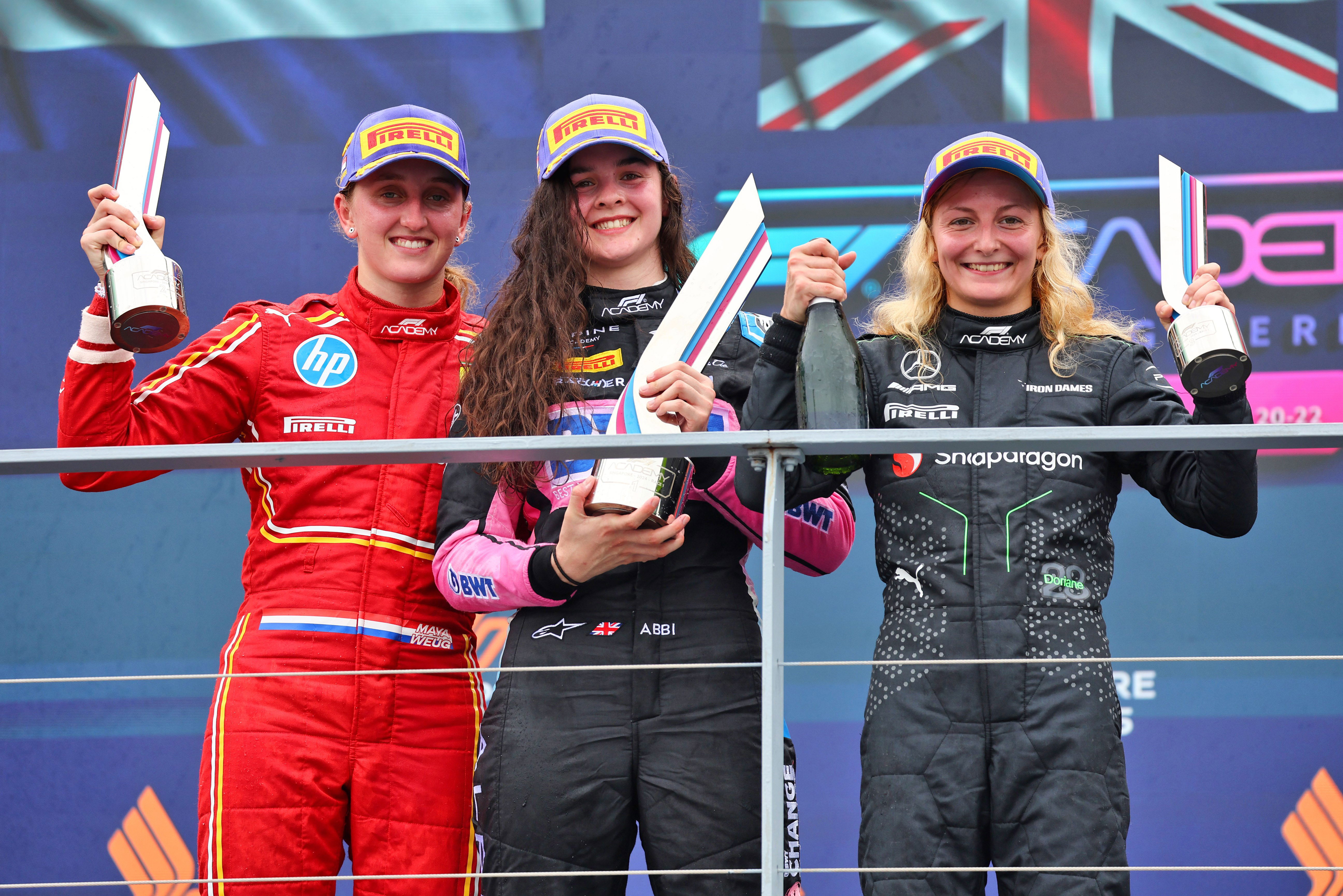 Weug Ferrari podium