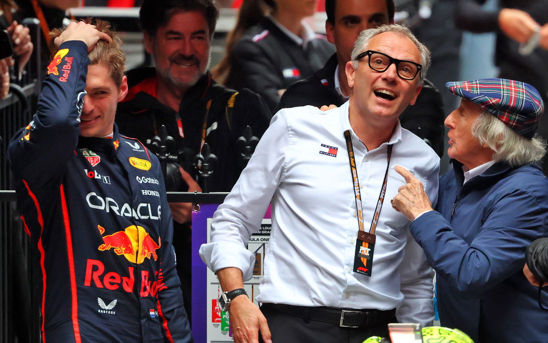 Verstappen Domenicali Stewart