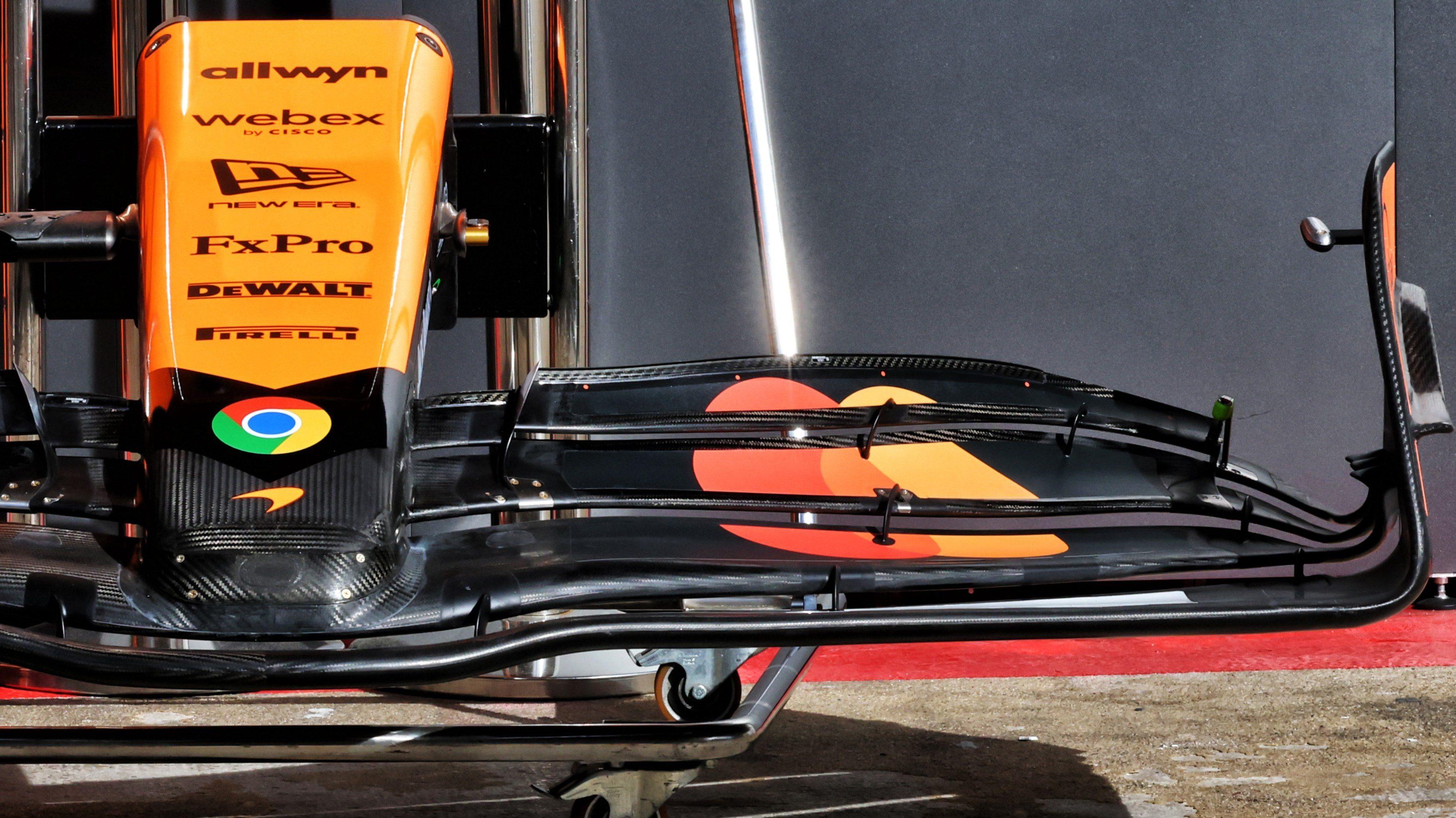 McLaren wing Spain close up