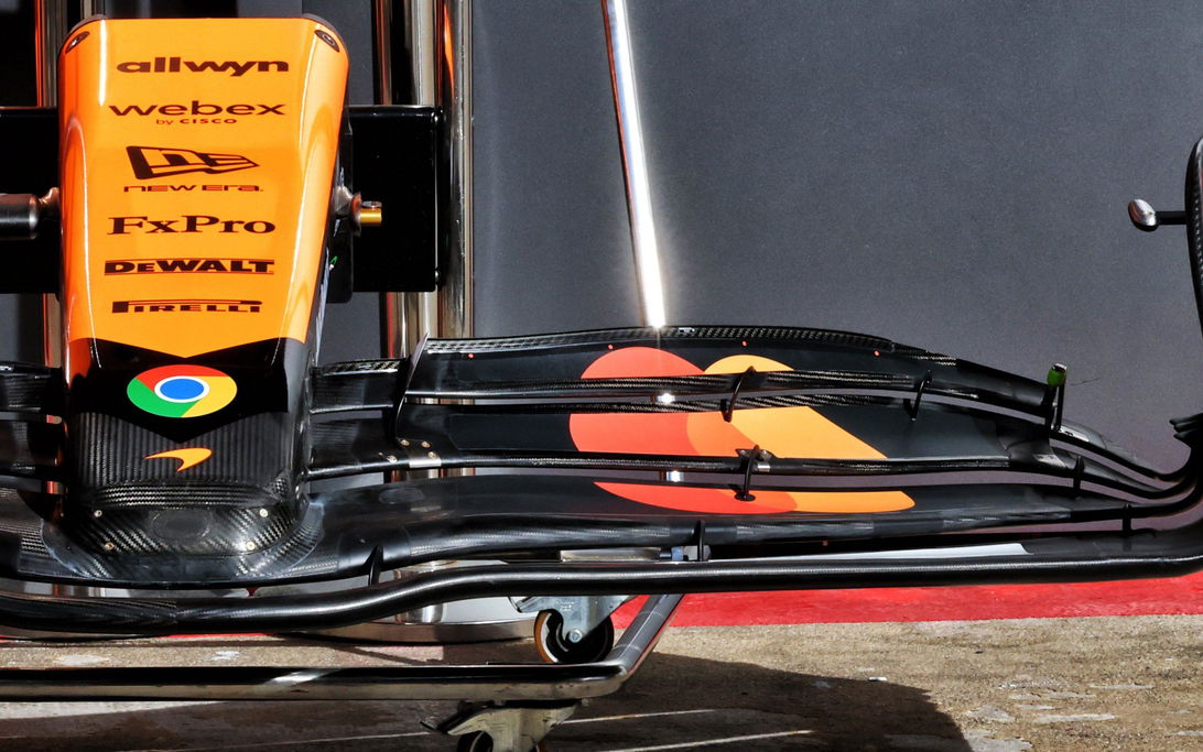 McLaren wing Spain close up