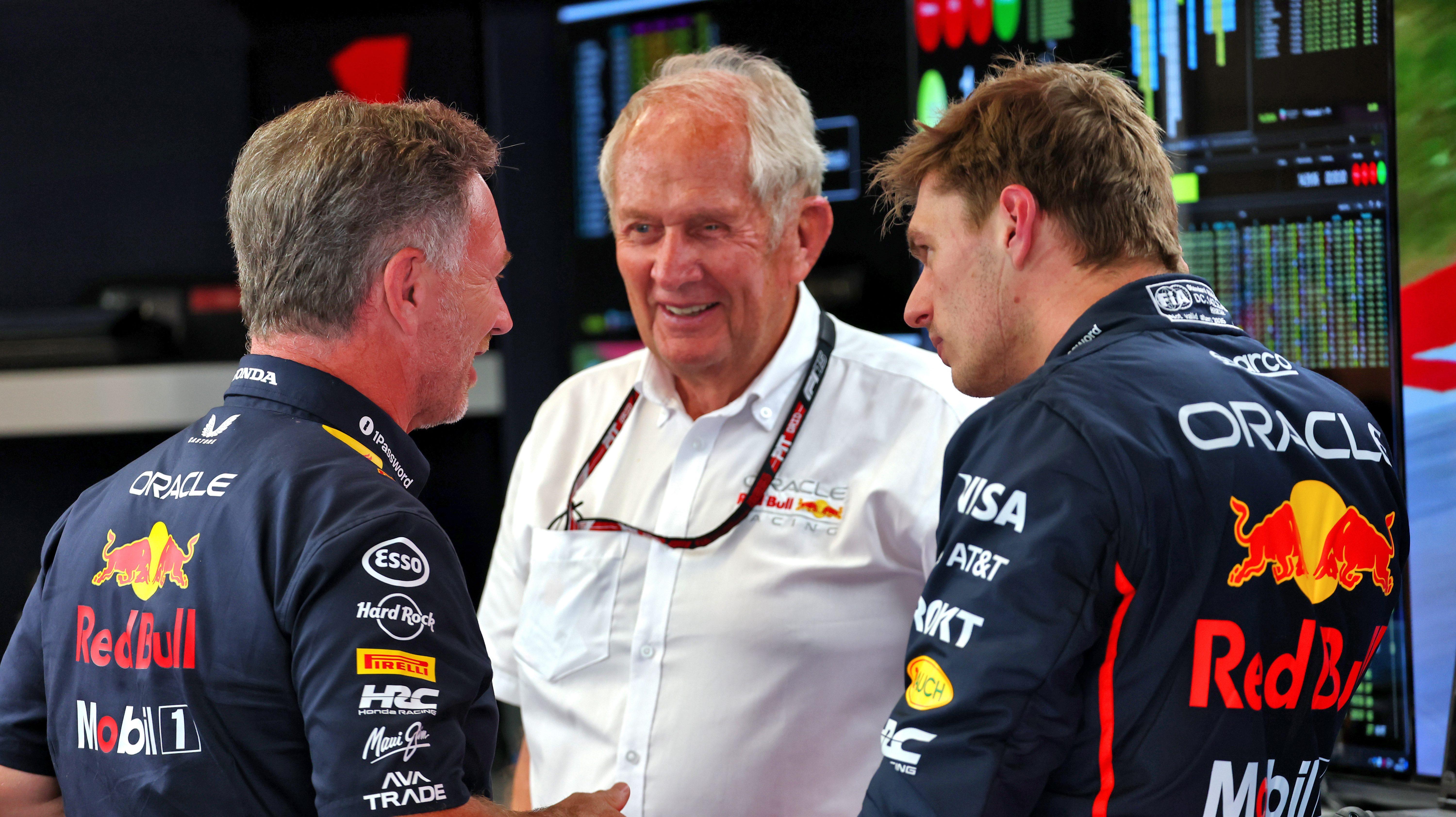 Horner Verstappen Marko Spain