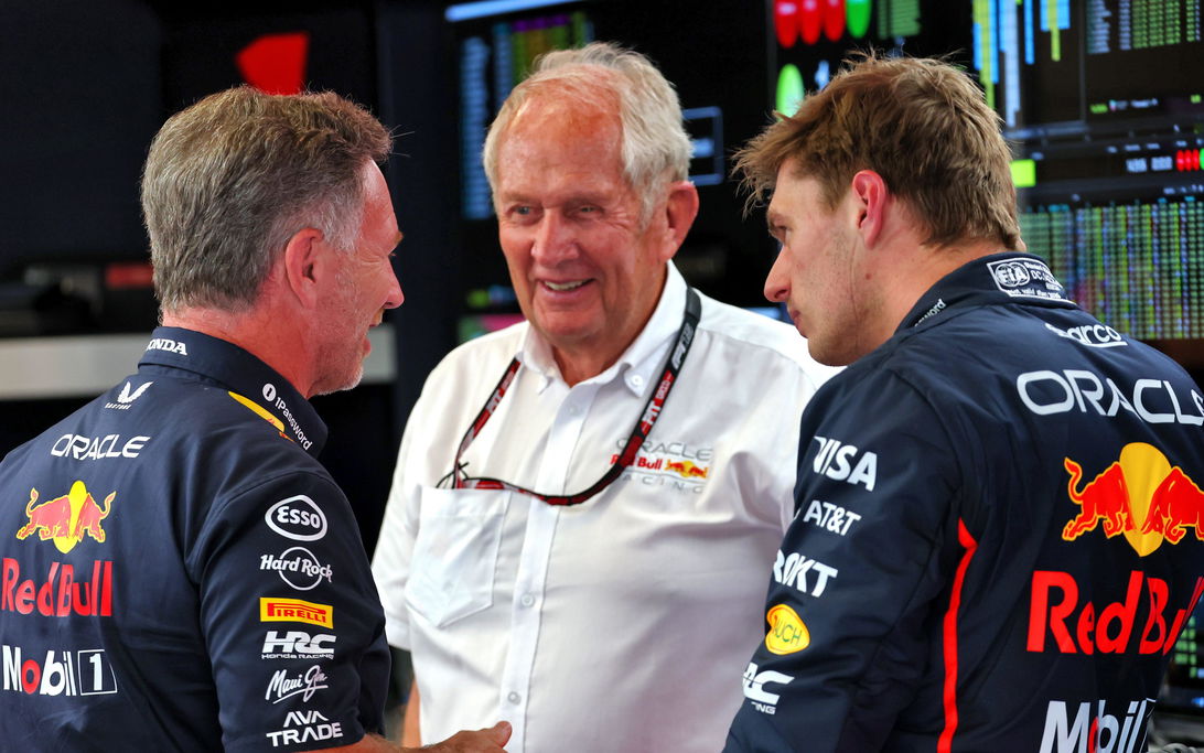 Horner Verstappen Marko Spain