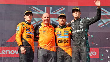 Russell dolt met McLaren-coureurs: "Dat zou geweldig zijn!"